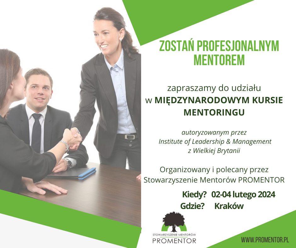 MIĘDZYNARODOWY KURS MENTORINGU – NOWY TERMIN!